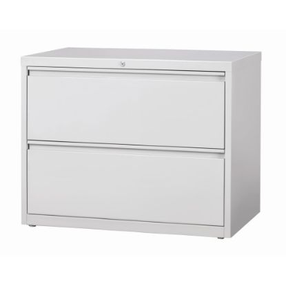 Picture of WorkPro 36inW x 18-5/8inD Lateral 2-Drawer File Cabinet, Light Gray