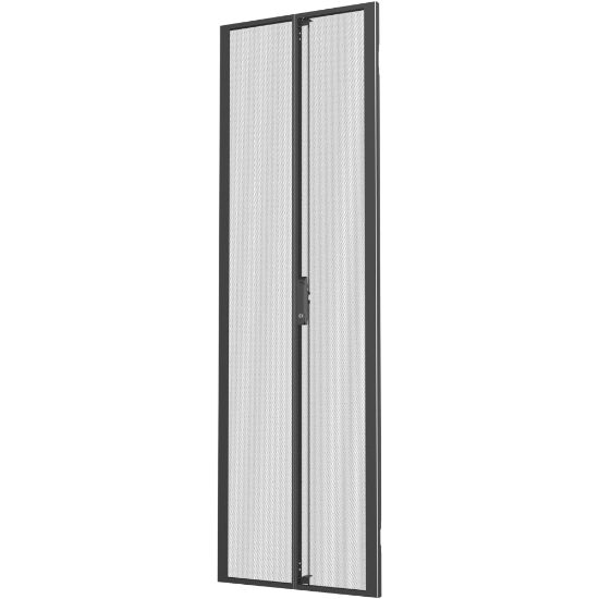 Picture of Vertiv VR 42U x 600mm Wide Split Perforated Doors Black - Metal - Black - 42U Rack Height - 2 Pack - 23.6in Width