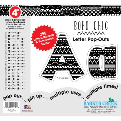 Picture of Barker Creek Letter Pop-Outs, 4in, Boho Chic, Set Of 255