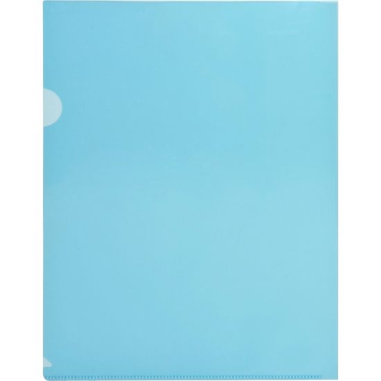 Picture of Sparco Transparent File Holders, Letter Size, Blue, Pack Of 10