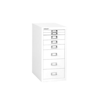 Picture of Bisley 15inD Vertical 8-Drawer Under-Desk File Cabinet, White