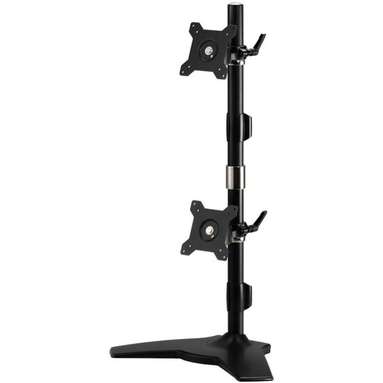 Picture of Amer Mounts Stand Based Vertical Dual Monitor Mount for two 15in-24in LCD/LED Flat Panels - Supports up to 26.5lb monitors, +/- 20 degree tilt, and VESA 75/100