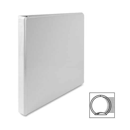 Picture of Sparco Premium View 3-Ring Binder, 1/2in Round Rings, 96% Recycled, White