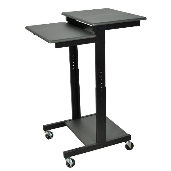 Picture of Luxor 24inW Adjustable-Height Presentation Workstation, 45inH x 31inW x 24inD, Gray