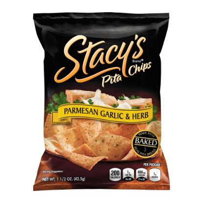 Picture of Stacys Parmesan Garlic & Herb Pita Chips, 1.5 Oz, Pack Of 24