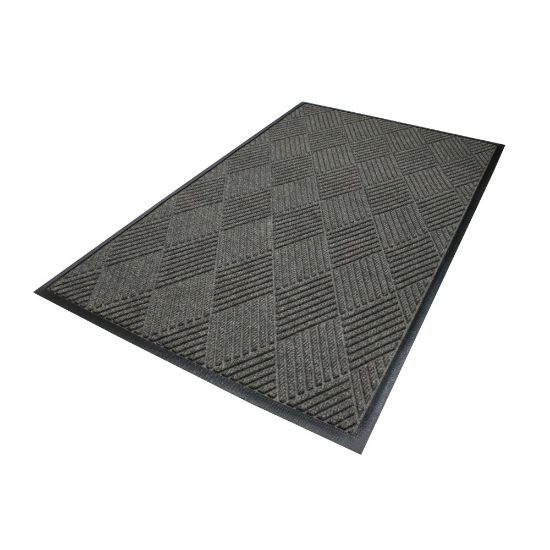 Picture of M+A Matting Waterhog Max Diamond Classic Floor Mat, 4ftH x 6ftW, Gray Ash