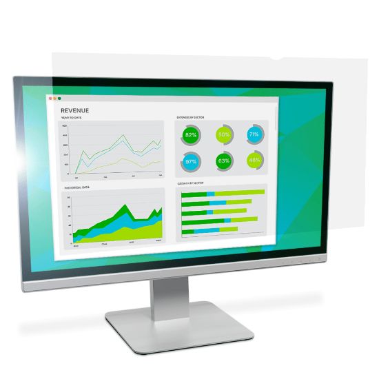 Picture of 3M Anti-Glare Screen Filter for Monitors, 22in Widescreen (16:10), Reduces Blue Light, AG220W1B