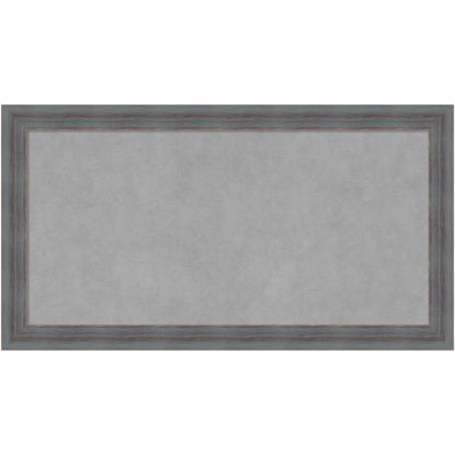 Picture of Amanti Art Magnetic Bulletin Board, Steel/Aluminum, 26in x 14in, Dixie Blue Gray Rustic Wood Frame