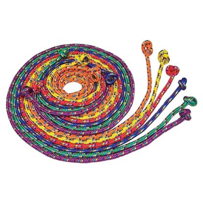 Picture of Champion Sports CR Series 8ft Jump Ropes - 96in Length - Braided - Assorted, Yellow, Orange, Red, Purple, Green - Nylon