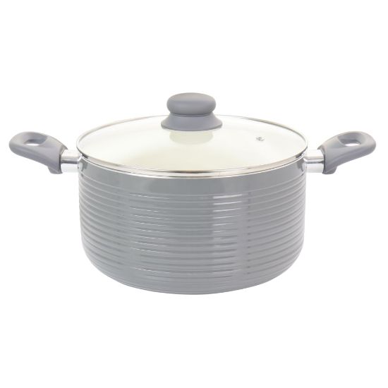 Picture of Oster Ridge Valley 6-Quart Non-Stick Aluminum Dutch Oven, Gray