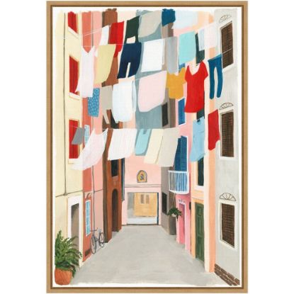 Picture of Amanti Art Laundry Day II by Grace Popp Framed Canvas Wall Art Print, 16in x 23in, Maple