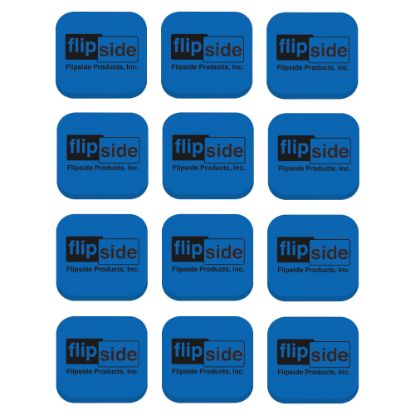 Picture of Flipside Magnetic Whiteboard EVA Foam Student Erasers, 1inH x 2inW x 2inD, Blue, Pack Of 12