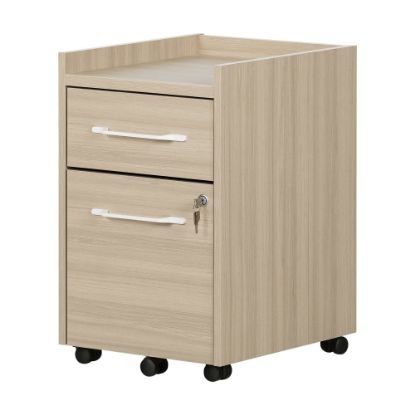 Picture of South Shore Helsy 15-1/2inW x 18-1/4inD Lateral 2-Drawer Mobile File Cabinet, Soft Elm