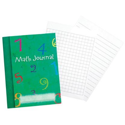 Picture of Learning Resources Math Journals, 7in x 9in, 32 Sheets (16 Pages), Assorted Colors, Pack Of 10