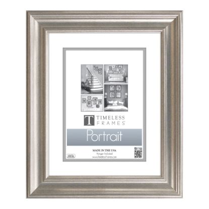 Picture of Timeless Frames Lauren Portrait Frame, 11in x 14in With Mat, Silver