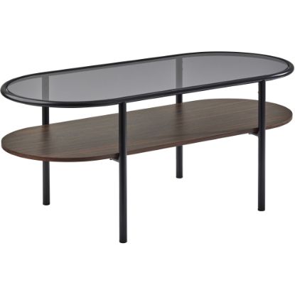 Picture of Adesso Gavin Coffee Table, 17-1/8inH x 39-7/16inW x 17-3/4inD, Black/Walnut