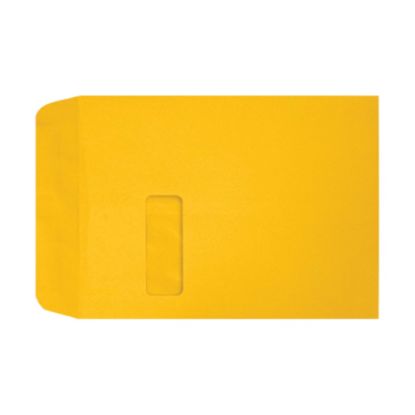 Picture of LUX #9 1/2 Open-End Window Envelopes, Top Left Window, Self-Adhesive, Sunflower, Pack Of 50