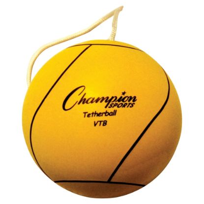 Picture of Champion Sports Yellow Tether Ball - Rubber, Nylon - Yellow - 1  Each