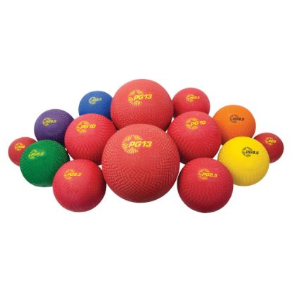 Picture of Champion Sports Mixed Playground Ball Set - Assorted, Blue, Red - Nylon, Rubber