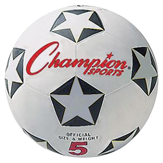 Picture of Champion Sports Size 5 Soccer Ball, White/Black/Red