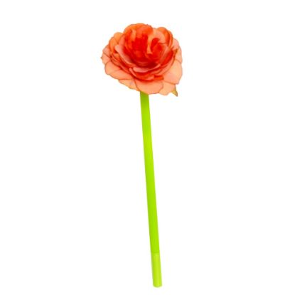 Picture of Flower Gel Pen, Fine Tip, 0.7mm, Black Ink, Lime Green Barrel