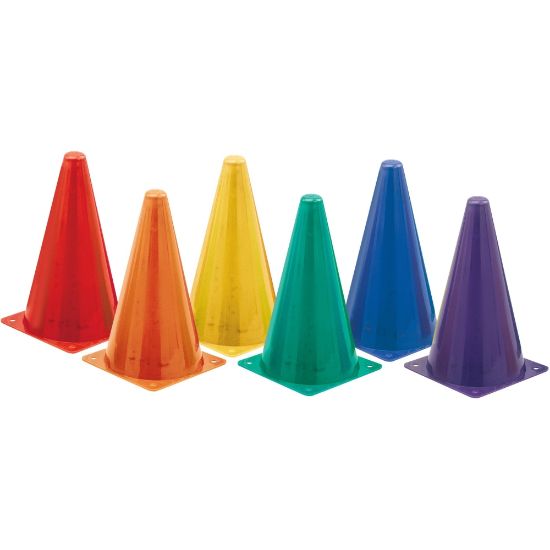 Picture of Champion Sports High Visibility Plastic Cone Set - Fluorescent Orange - Plastic