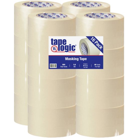 Picture of Tape Logic 2400 Masking Tape, 3in Core, 3in x 180ft, Natural, Pack Of 16