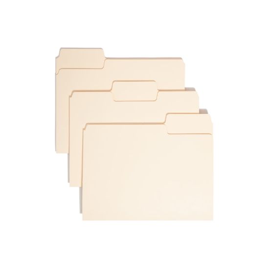 Picture of Smead SuperTab Heavyweight File Folders, Letter Size, 1/3 Cut, Manila, Box Of 50