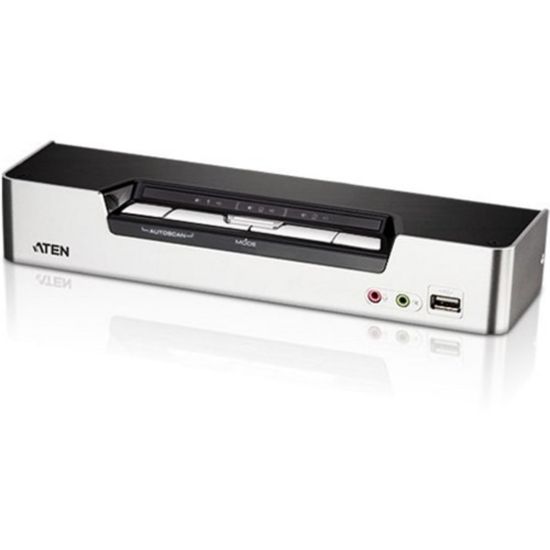 Picture of Aten CubiQ CS1794 KVM Switch-TAA Compliant - 4 x 1 - 4 x Type B USB, 4 x HDMI Digital Audio/Video, 4 x Mini-phone Audio, 4 x Mini-phone Microphone