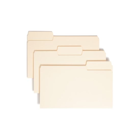 Picture of Smead SuperTab Heavyweight File Folders, Legal Size, 1/3 Cut, Manila, Box Of 50