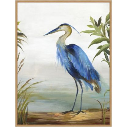 Picture of Amanti Art Blue Heron by Aimee Wilson Framed Canvas Wall Art Print, 30inH x 23inW, Maple