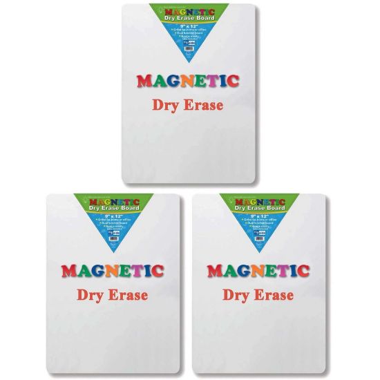 Picture of Flipside Magnetic Dry-Erase Boards, 12in x 9in, White, Pack Of 3 Boards