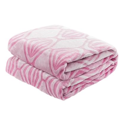 Picture of Sedona House Microfiber Flannel Blanket, 80in x 90in, Pink