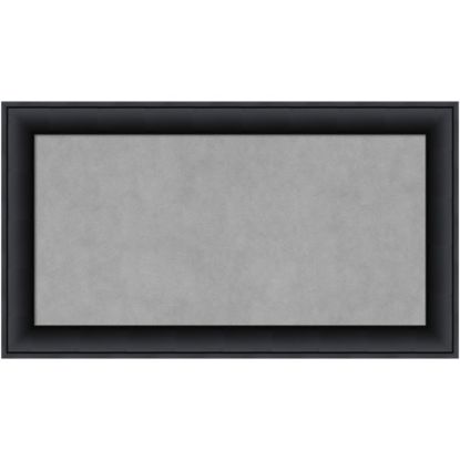 Picture of Amanti Art Magnetic Bulletin Board, Steel/Aluminum, 27in x 15in, Nero Black Wood Frame