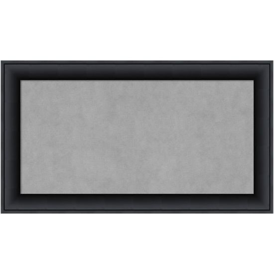 Picture of Amanti Art Magnetic Bulletin Board, Steel/Aluminum, 27in x 15in, Nero Black Wood Frame