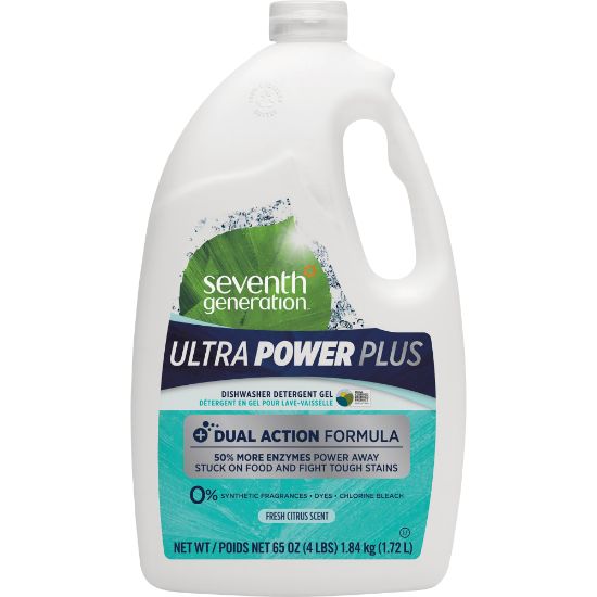 Picture of Seventh Generation Ultra Power Plus Dishwasher Detergent - 65 fl oz (2 quart) - Fresh Scent - 6 / Carton