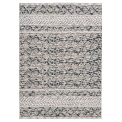 Picture of Linon Aria Area Rug, 8ft x 10ft, Adler Cream/Blue