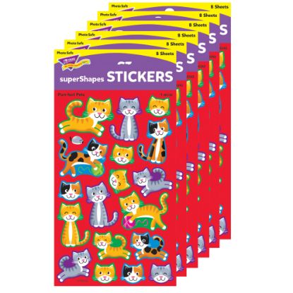 Picture of Trend superShapes Stickers, Purr-fect Pets, 144 Stickers Per Pack, Set Of 6 Packs