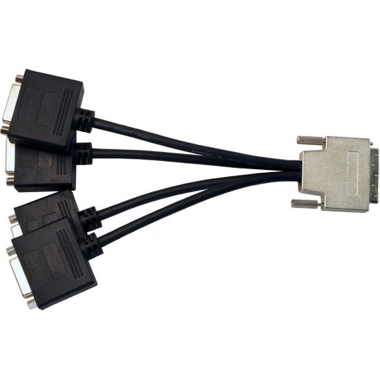 Picture of VisionTek VHCDI to 4x SL DVI-D Adapter (M/F) - DVI/VHDCI Video Cable for Video Device - VHDCI Video - Second End: 4 x DVI-D Video - Black