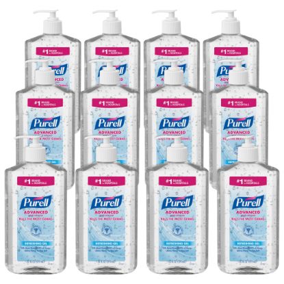 Picture of Purell Instant Hand Sanitizer, 20 Oz. Pump Bottles, Pack Of 12