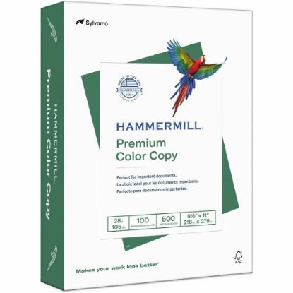 Picture of Hammermill Color Multi-Use Printer & Copy Paper, White, Letter (8.5in x 11in), 500 Sheets Per Ream, 32 Lb, 100 Brightness