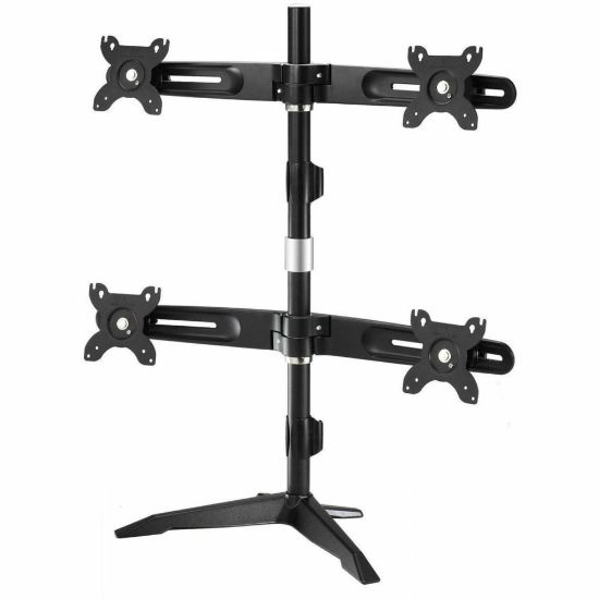 Picture of Amer Mounts Quad Monitor Stand Mount (2 over 2) Supports Flat Panel Sizes 15in to 24in AMR4SU