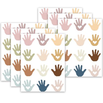 Picture of Teacher Created Resources Mini Accents, Everyone Is Welcome Helping Hands, 36 Pieces Per Pack, Set Of 6 Packs