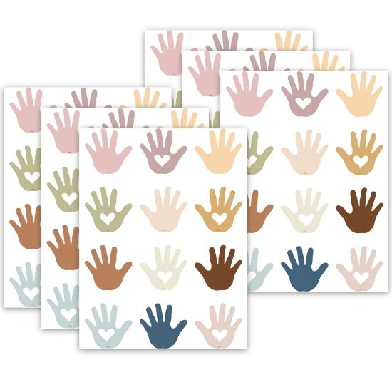 Picture of Teacher Created Resources Mini Accents, Everyone Is Welcome Helping Hands, 36 Pieces Per Pack, Set Of 6 Packs