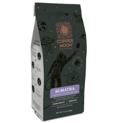 Picture of Copper Moon Coffee Ground Coffee, Sumatra Blend, 12 Oz Per Bag