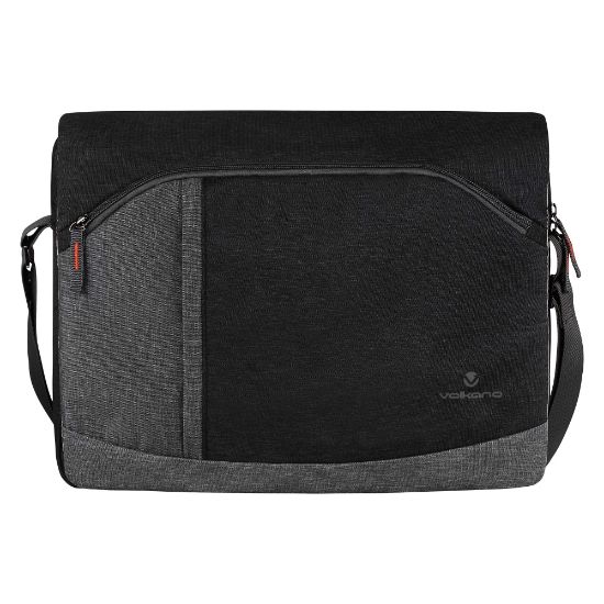 Picture of Volkano Breeze Shoulder Bag With 15.6in Laptop Pocket, Black/Gray