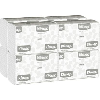 Picture of Kleenex Multi-Fold 1-Ply Paper Towels, 150 Sheets per Bundle, 8 Bundles per Carton, 1200 Sheets Total