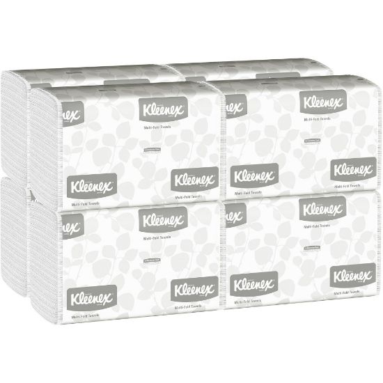 Picture of Kleenex Multi-Fold 1-Ply Paper Towels, 150 Sheets per Bundle, 8 Bundles per Carton, 1200 Sheets Total