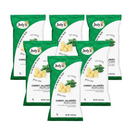 Picture of Jodys Popcorn Cheesy Jalapeno Popcorn, 1.8 Oz, Pack Of 6 Bags