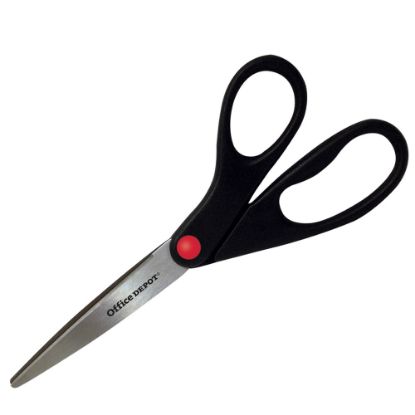 Picture of Office Depot Brand Scissors, 8in Straight, Black